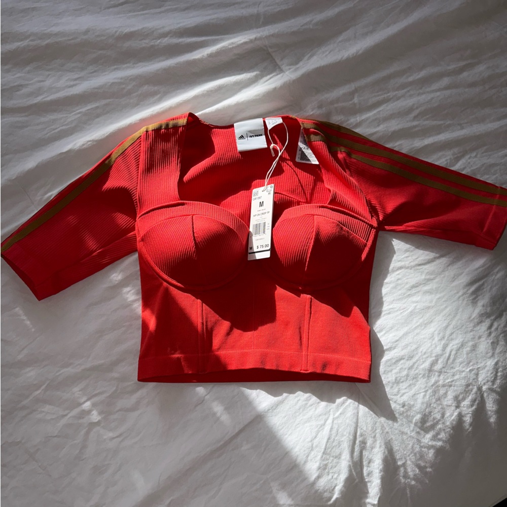 Adidas x Ivy Park coral crop top size M